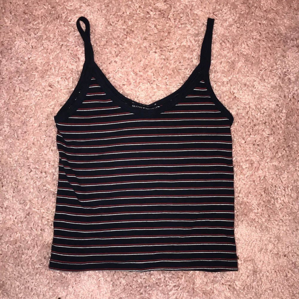 Red white and blue brandy tank